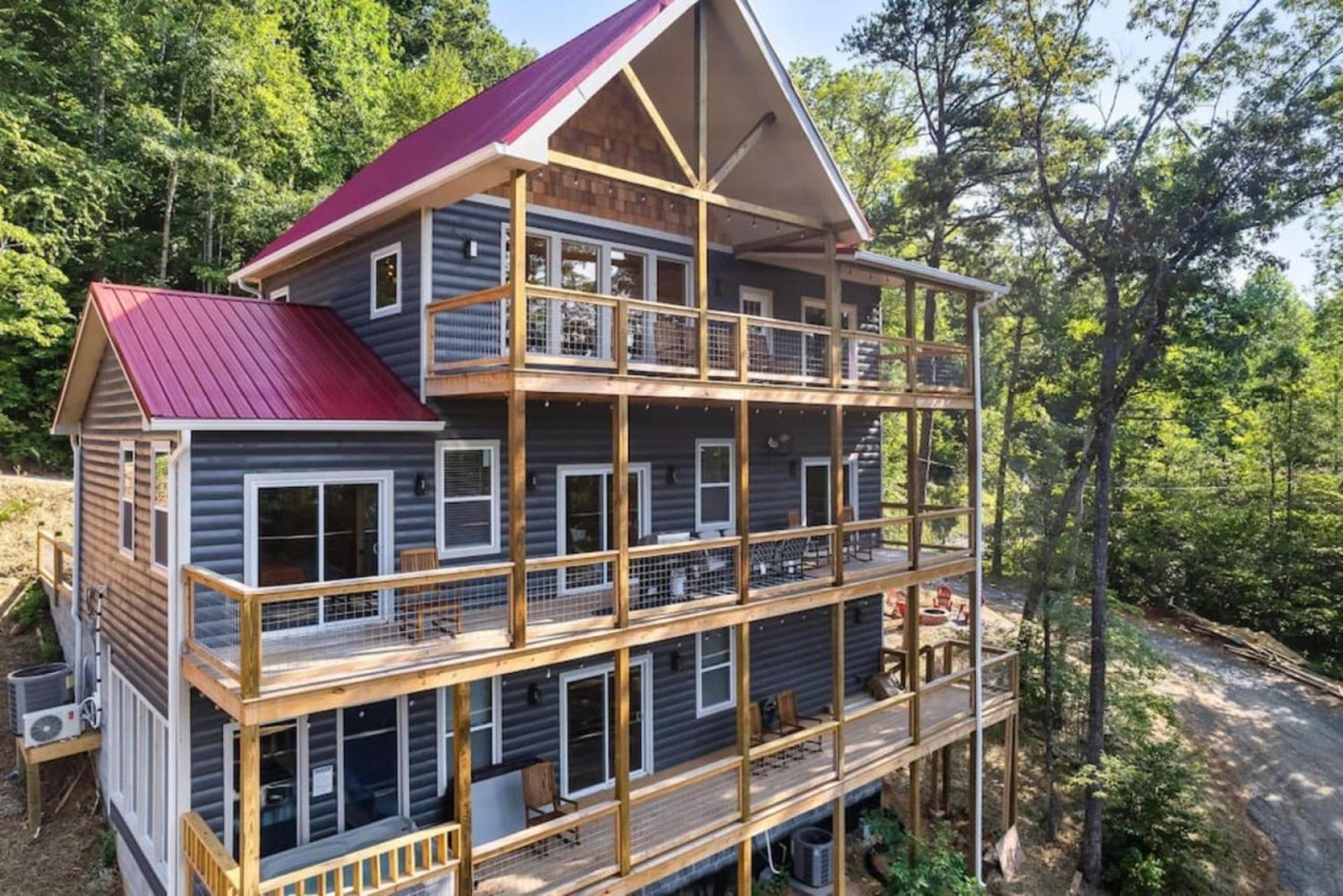 Tranquil Mountain Getaway By Ghosal Luxury Lodging Gatlinburg Eksteriør bilde